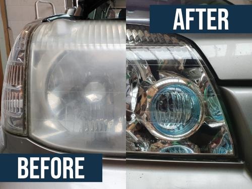 Crystal clear headlight after Valley Headlight Pros restoration